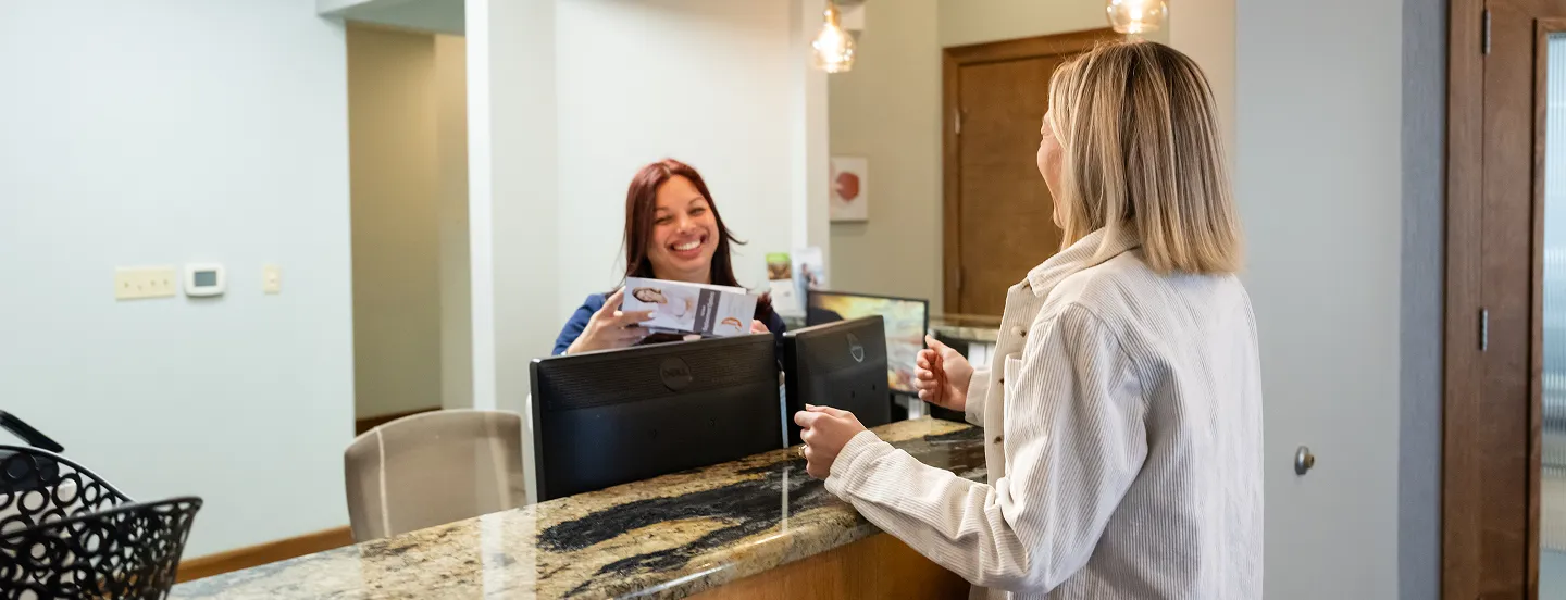 Oral surgery office with friendly staff